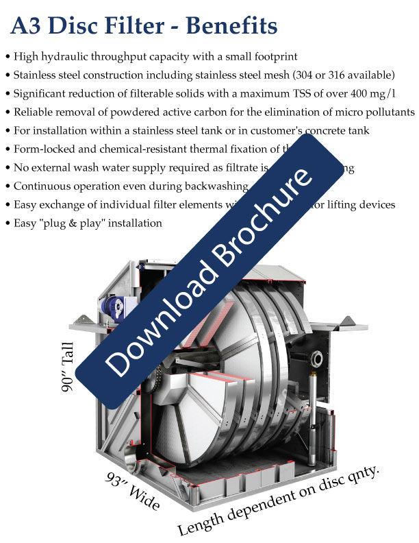Image of A3 disc filter brochure