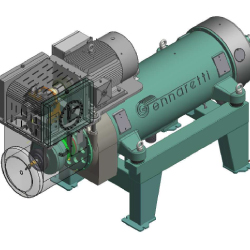 drawing of a GETECH mobile decanter for sludge dewatering