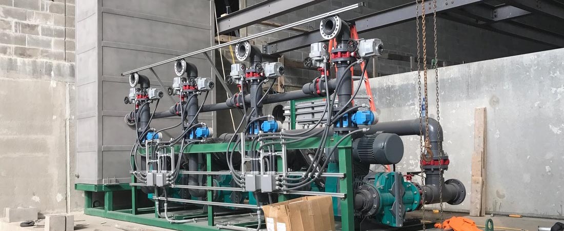 image of A3 equipment skid containing pumps and controls